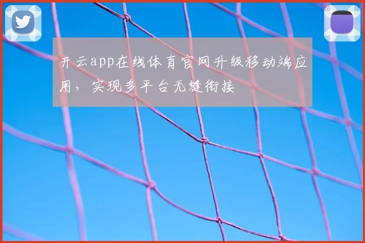 开云app在线体育官网升级移动端应用，实现多平台无缝衔接